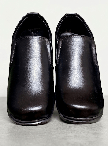 Pointed Shape Leather Elastic School Shoes For Kids– 33E