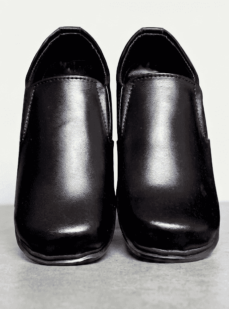 Pointed Shape Leather Elastic School Shoes For Teen – 33E 1