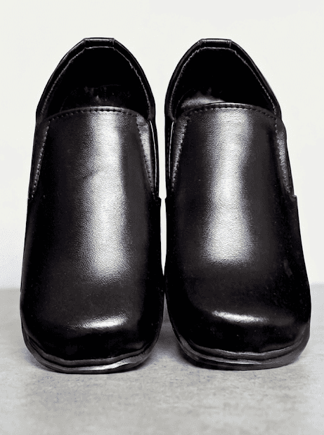 Pointed Shape Leather Elastic School Shoes For Kids– 33E view 1