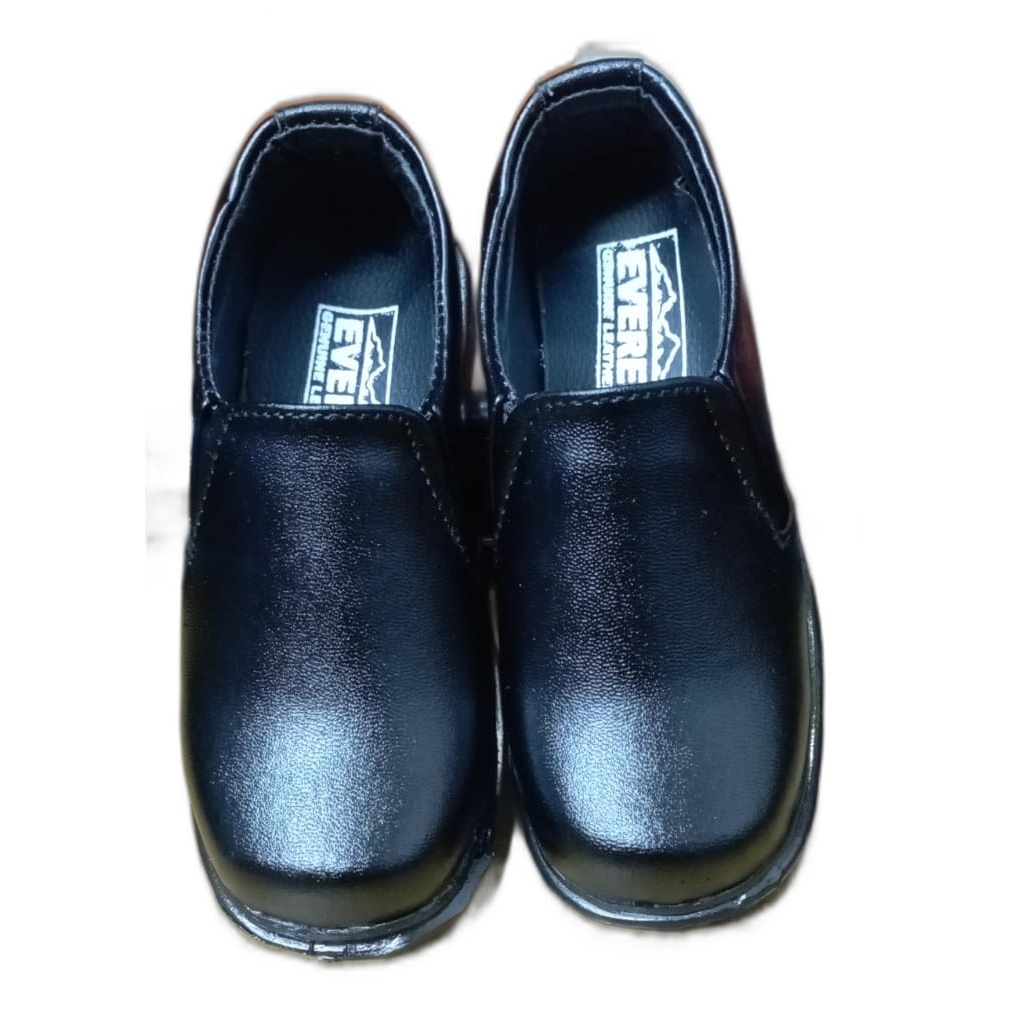 Round Shape Leather Elastic Shoes For Kids- 05 Leather